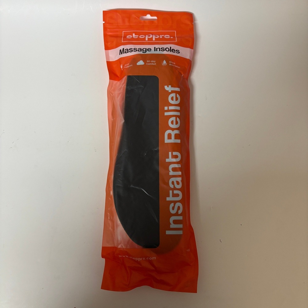Stepprs Massage Height Insoles 2.5cm Level 41/42 Black Arch Support B19-01-01